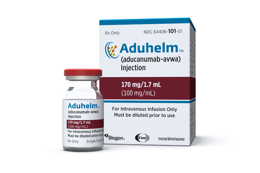 Aduhelm drug container