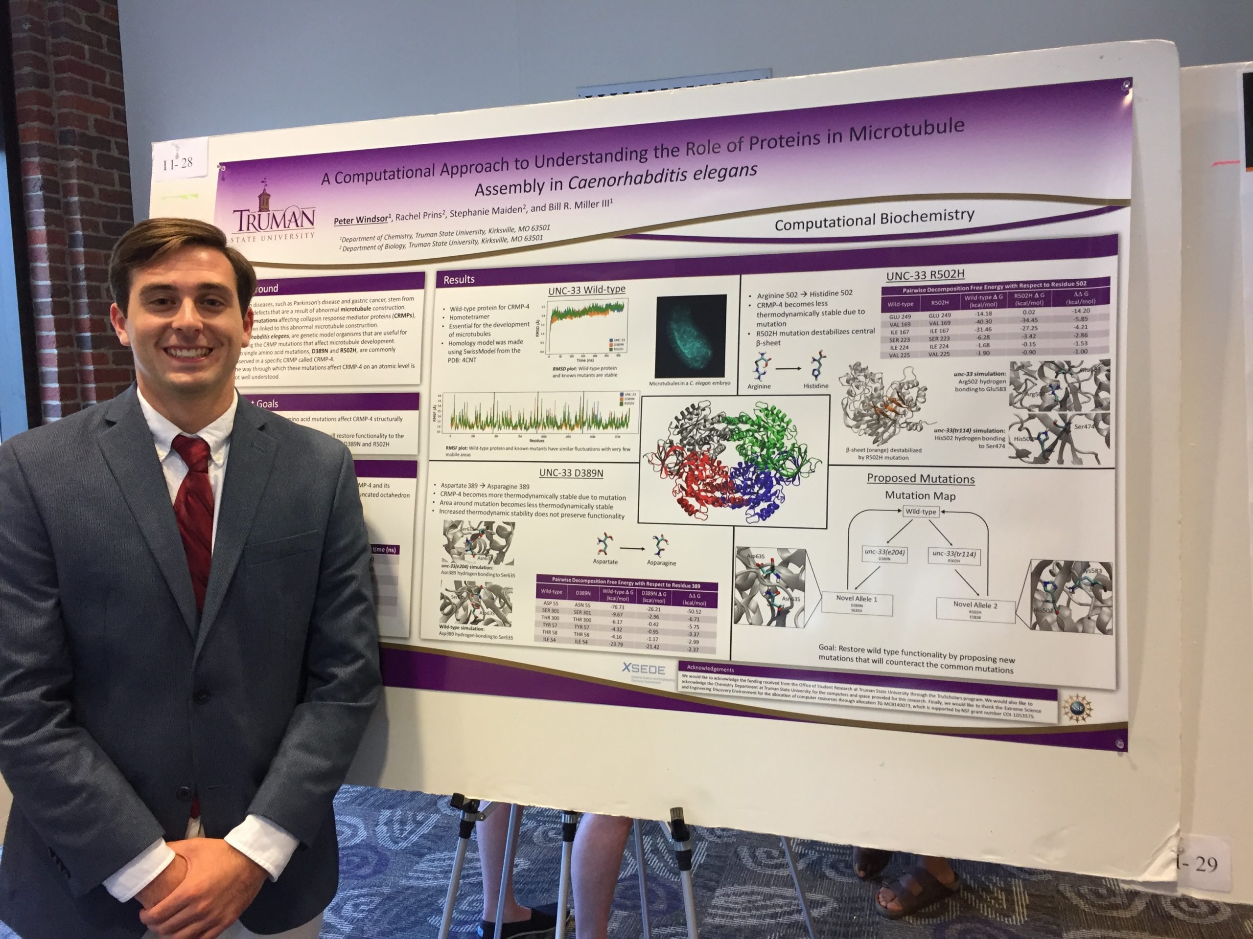 Peter in front of his research poster