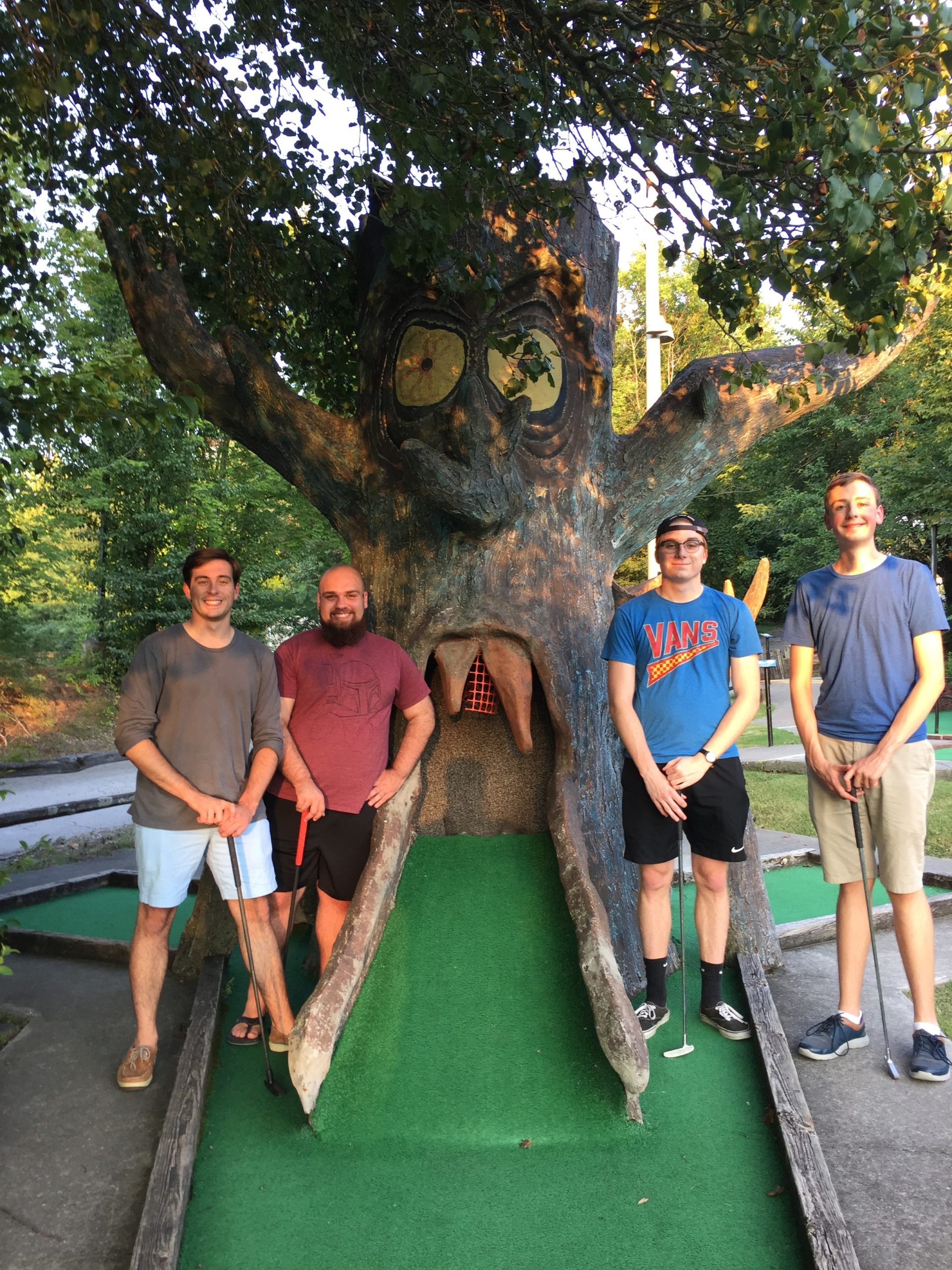 Enjoying a nice round of mini-golf in Tennessee