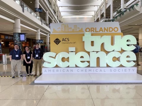 Dr. Miller, Ari, Peter posing at the ACS Meeting in Orlando