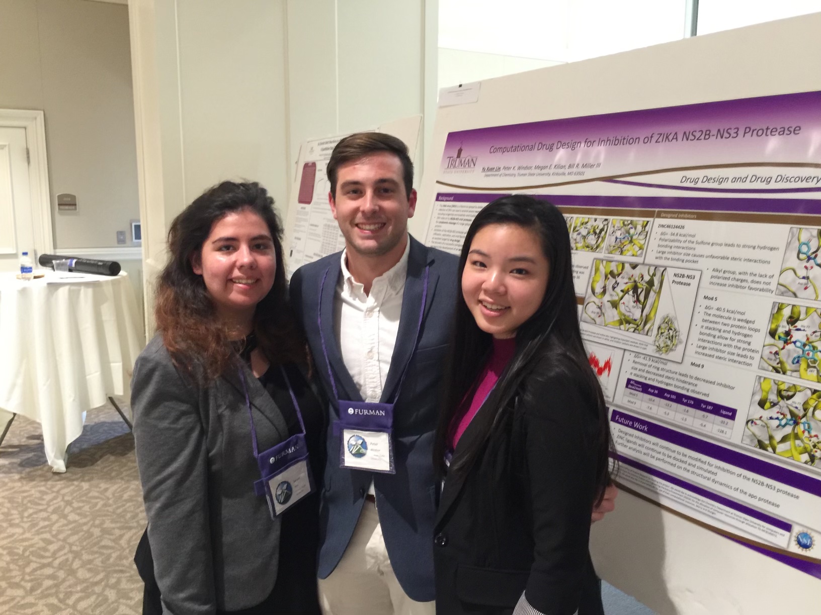 Ari, Peter, and Yu Xuan at the MERCURY conference poster session